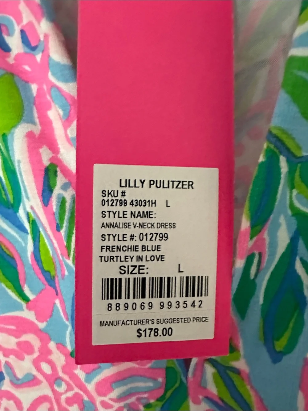 Lilly Pulitzer Annalise V-Neck Dress Size L NWT - Picture 2 of 6